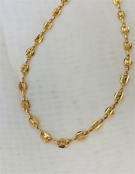 necklace gucci gold|14k gold gucci link chain.